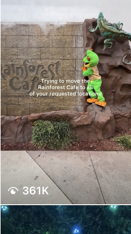 Rainforest Cafe reel — 361K views