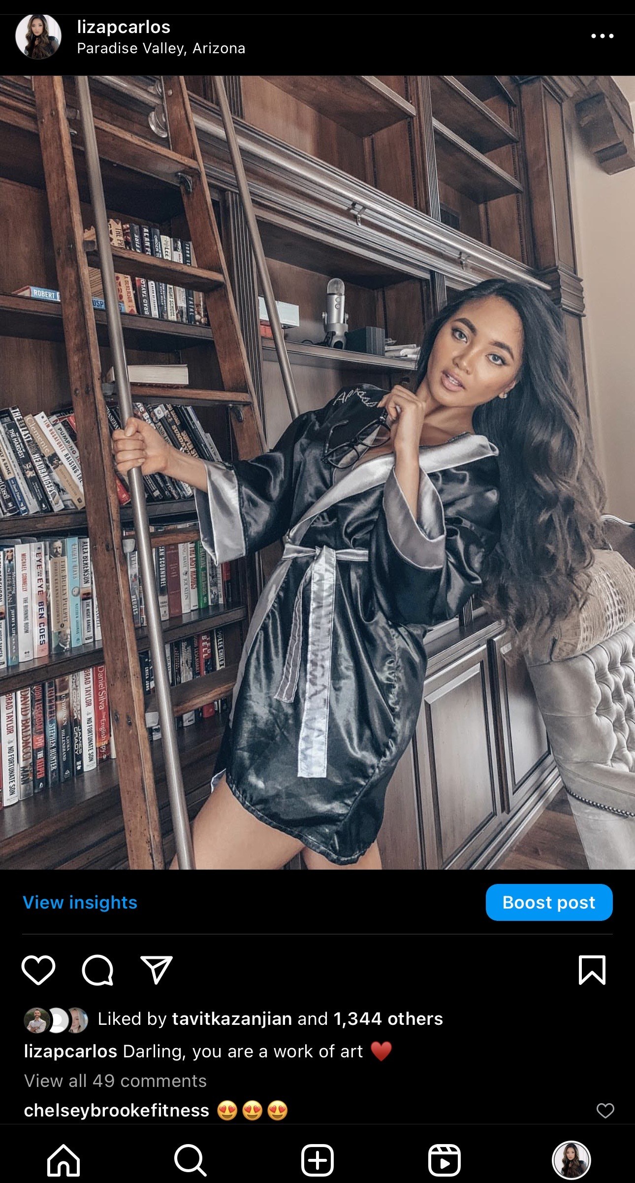 Black silk robe editorial — Paradise Valley